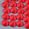 Polyester Thread Fabric Cabochons LS-X-WOVE-T008-02B-01-1
