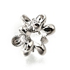 Brass Micro Pave Clear Cubic Zirconia European Beads KK-V008-15P-2