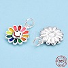 925 Sterling Silver Enamel Charms STER-T004-07S-1