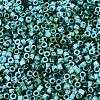 Opaque Picasso Cylinder Glass Beads SEED-Q039-06A-16-3
