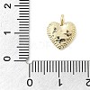 Brass Micro Pave Cubic Zirconia Charms KK-S514-04A-G-3