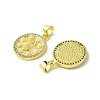 Real 18K Gold Plated Brass Micro Pave Clear Cubic Zirconia Pendants KK-H472-35B-G-2
