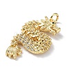Rack Plating Brass Micro Pave Cubic Zirconia Pendants KK-Q797-10G-2