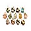 Natural & Synthetic Mixed Stone Pendants G-L512-F-1