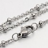 Tarnish Resistant 304 Stainless Steel Cable Chain Necklaces STAS-O053-29P-5