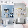304 Stainless Steel No Punch Toilet Paper Holders AJEW-UN0001-30-6