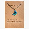 Bohemian Alloy Enamel Butterfly Pendant Necklaces for Women WG0CAA2-08-1
