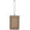 Rectangle with Word I Love You Mom Wood Hanging Photo Frame HJEW-SP0001-19B-1