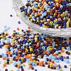 15/0 Opaque Colours Round Glass Seed Beads SEED-K003-1.5mm-M04-1