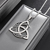 Viking Triskelion Knot Moon 201 Stainless Steel Pendant Necklaces for Men FS-WG9ED82-01-1