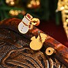 304 Stainless Steel White Enamel Christmas Cartilage Earrings for Women FS-WG5C804-01-2