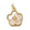 Brass Shell Pendants KK-R002-12G-1
