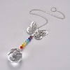 Crystal Ceiling Fan Pull Chains Chakra Hanging Pendants Prism X-AJEW-WH0021-30A-1