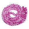 Transparent Crackle Baking Paint Glass Beads Strands DGLA-T003-01B-09-2