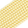 Eco-Friendly Dyed Glass Pearl Round Beads Strands HY-A008-8mm-RB012-1