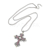 Cross Rhinestone Pendant Necklaces FK0815-9-1