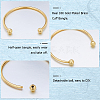 6Pcs Rack Plating Brass Cuff Bangle Making KK-BBC0013-98-6
