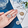 4Pcs 2 Styles 1-Hole Alloy Shank Button BUTT-PH0001-23-3