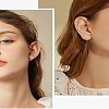 2 Pairs Brass Micro Pave Clear Cubic Zirconia Stud Earrings for Women EJEW-LP0001-57G-4