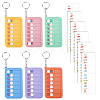 6 Bags 6 Colors ABS Plastic Memo Board Keychain KEYC-GA0001-57-1
