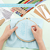 DIY Flower Pattern Paper Bookmark Embroidery Making Kits DIY-WH0304-311-3