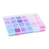 120G 24 Style Transparent & Opaque Acrylic Beads OACR-FS0001-21-2