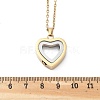 304 Stainless Steel Heart Urn Ashes Necklaces STAS-Z106-09G-03-6