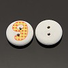 2-Hole Flat Round Number Printed Wooden Sewing Buttons X-BUTT-M002-13mm-9-2