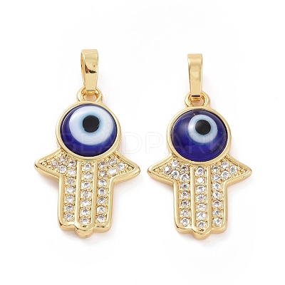 Brass Micro Pave Cubic Zirconia Pendants ZIRC-F136-02G-04-1