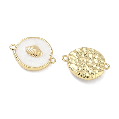 Ocean Brass Enamel Connector Charms KK-C251-05G-01D-1