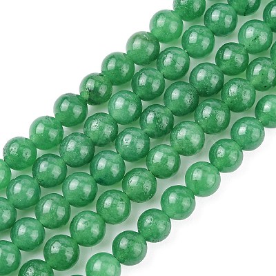 Natural White Jade Bead Strands X-G-R165-8mm-14-1
