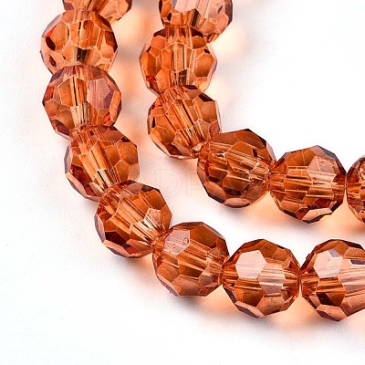 Baking Paint Transparent Glass Beads Strands DGLA-A035-T6mm-A04-1