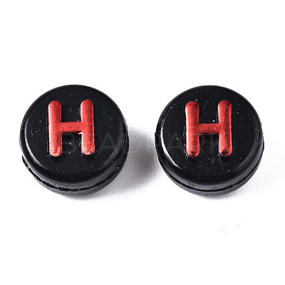 Opaque Black Acrylic Beads MACR-Q242-009D-1