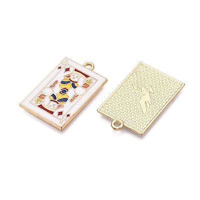 Rack Plating Alloy Enamel Pendants X1-ENAM-N056-392A-KCG-1