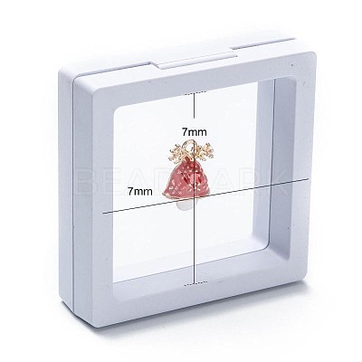 Square Transparent PE Thin Film Suspension Jewelry Display Box CON-D009-01B-05-1