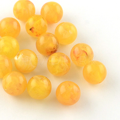 Acrylic Imitation Gemstone Beads OACR-R029-10mm-10-1
