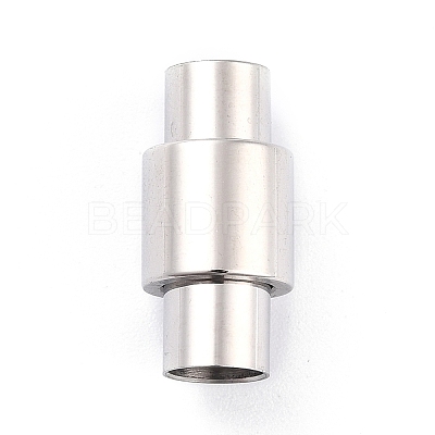Tarnish Resistant 304 Stainless Steel Magnetic Clasps with Glue-in Ends LS-STAS-F276-04P-1