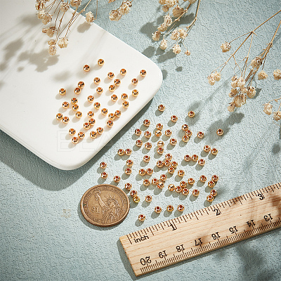 Rack Plating Brass Beads KK-LP0001-08G-02-1