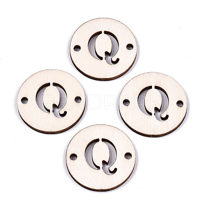 Unfinished Natural Poplar Wood Links Connectors WOOD-S045-140B-01Q-1