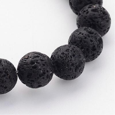 Natural Lava Rock Beads Strands G434-1B-1