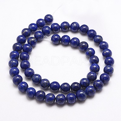 Natural Lapis Lazuli Bead Strands G-G953-03-10mm-1