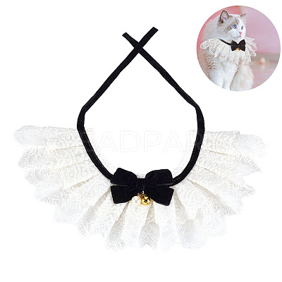 Bowknot Polyester Dog Bibs AJEW-WH0651-22B-01-1