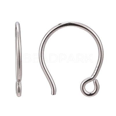 Anti-Tarnish Rhodium Plated 925 Sterling Silver Earring Hooks STER-N0001-028-1