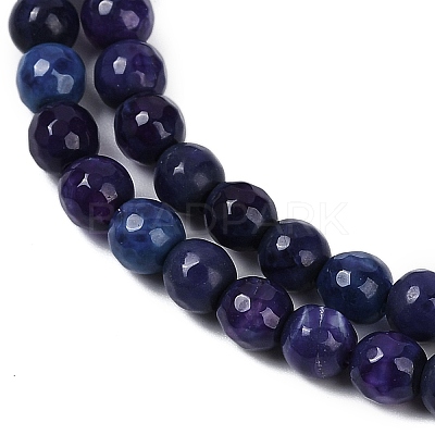 Natural Fire Crackle Agate Beads Strands G-C082-A01-34-1