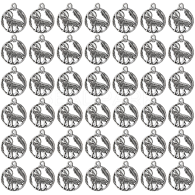 60Pcs Tibetan Style Alloy Howling Wolf Pendants FIND-DC0007-25-1