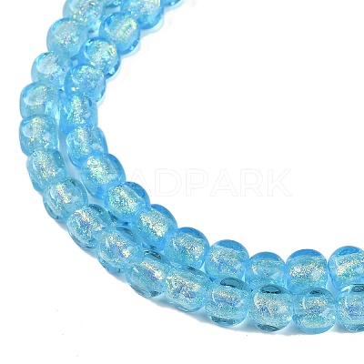 Handmade Foil Lampwork Beads Strands FOIL-K003-05D-1