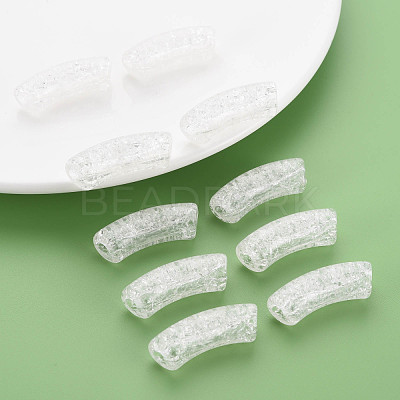 Transparent Crackle Acrylic Beads CACR-S009-001B-NA-1
