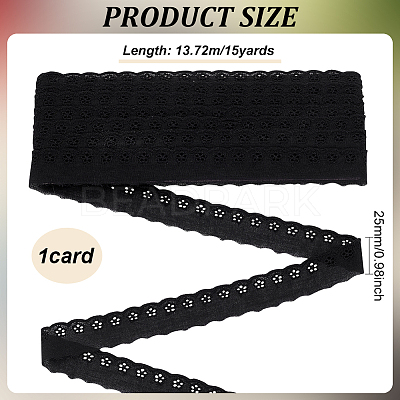 15 Yards Cotton Embroidery Flower Lace Trim DIY-WH0542-34A-1