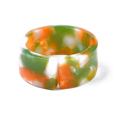 Resin Wide Band Cuff Ring RJEW-T022-013-1