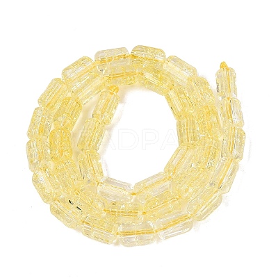 Crackle Transparent Glass Beads Strands GLAA-N068-05A-10-1